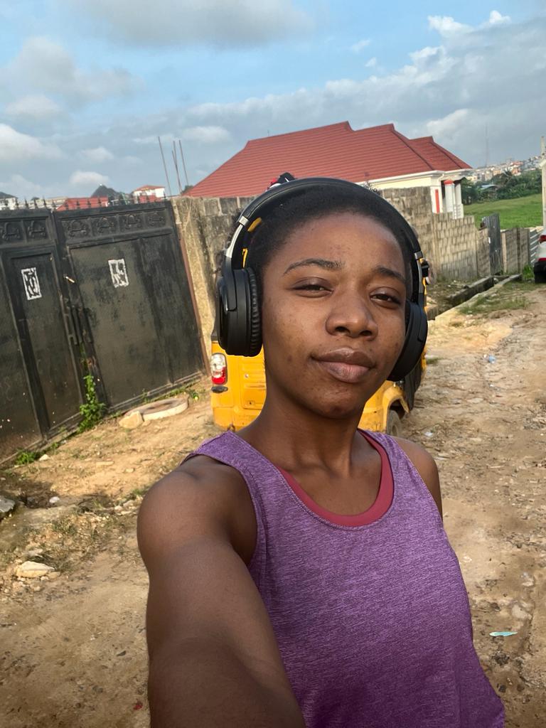 A photo I took of myself today before my run